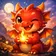 A vibrant and unique abstract animal avatar with swirling colors and playful shapes, perfect for a friendly profile picture.